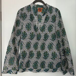 Tori Burch size 2 tunic with sequence detail